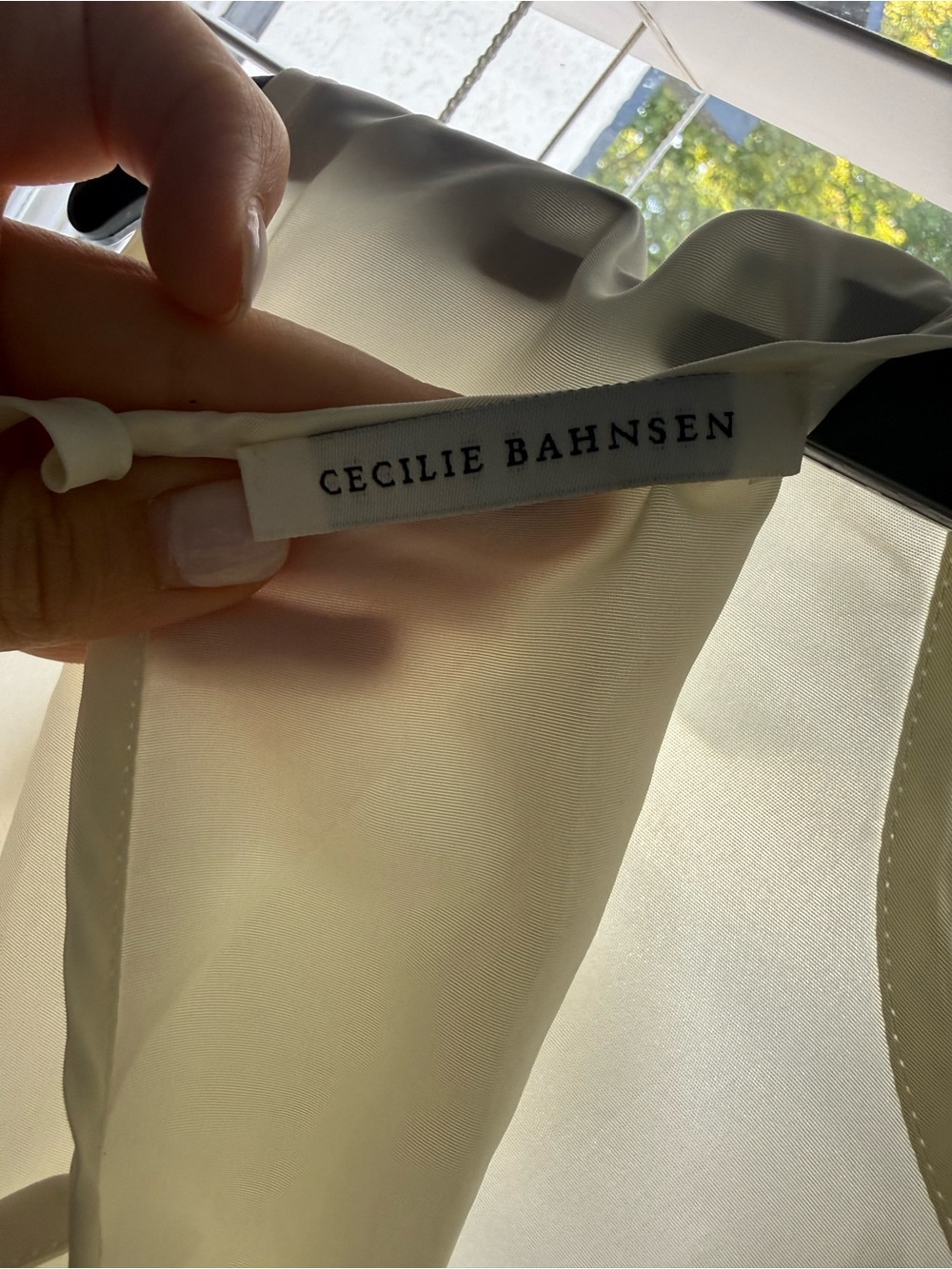 Cecilie Bahnsen Cream Sleeveless Tiered Dress - Picture 3 of 3